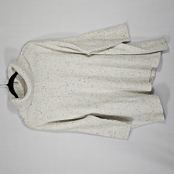 LOFT Womens White Flecked Cowl Neck Knit Long Line Sweater Size Small - Picture 7 of 10